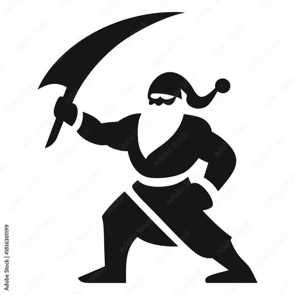 Obraz premium Santa Claus Warrior With Sword