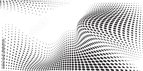 Vector dot panoramic paper image. Graphic regular grid background. eps 10