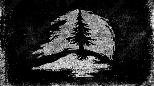 Fresh social Story: impressionistic brush Xmas tree, soft blue backdrop navy strokes, high blank space, fit lock screen, IG Story, video intro