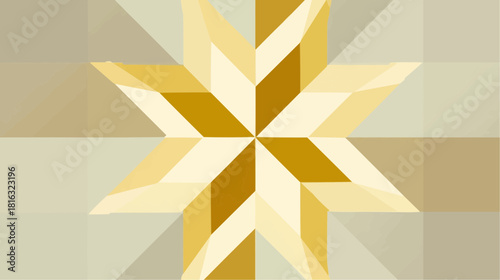 A single geometric winter star icon in warm gold and cream for versatile corporate branding and holiday marketing