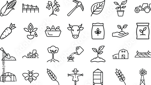 Bundle of World, Flag, and Global Relations Line Art Icons: Geography, Patriotism, Diplomacy, Earth Communication, and International Symbols