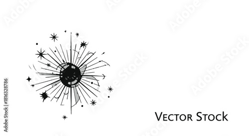 Abstract burst of light and stars, symbolizing energy and cosmic wonder