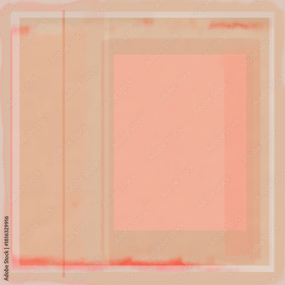 Fototapeta premium Minimalist modern abstract geometric art in soft pastel colors.