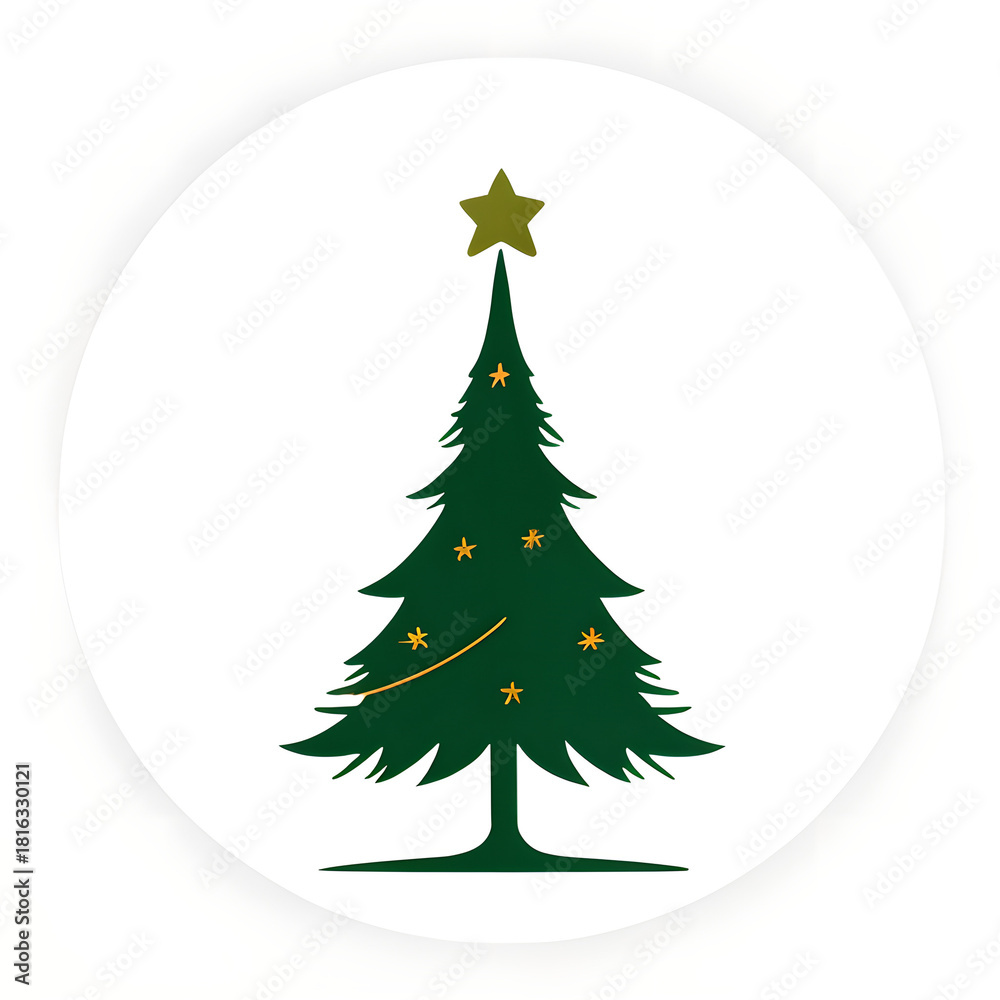 Fototapeta premium christmas tree set