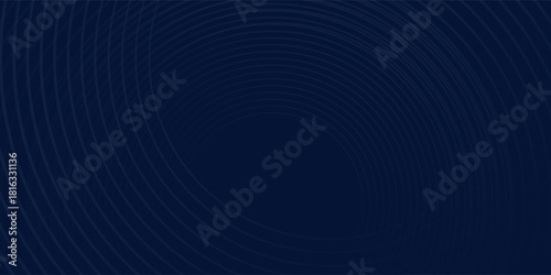 Panoramic color blue glowing geometric lines on dark blue background nice. Texture abstract