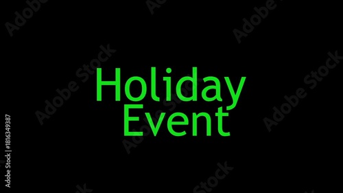 Holiday Event effects blur word