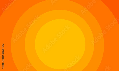 Bright vector background with concentric circles in yellow to orange gradient,