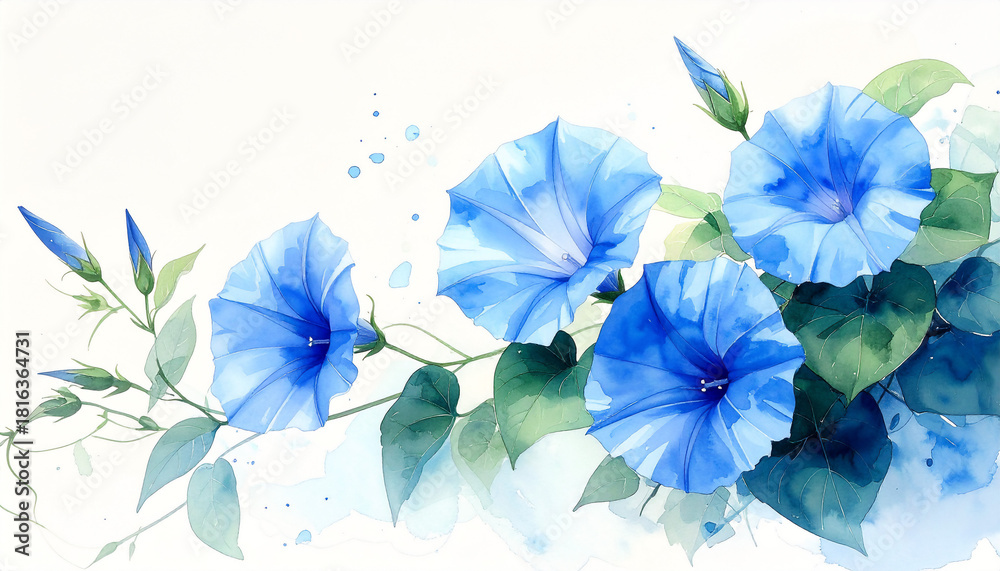 Fototapeta premium あさがお_generated by AI