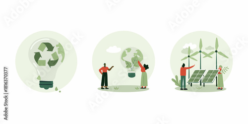 Sustainable energy solutions recycling earth care and renewable power