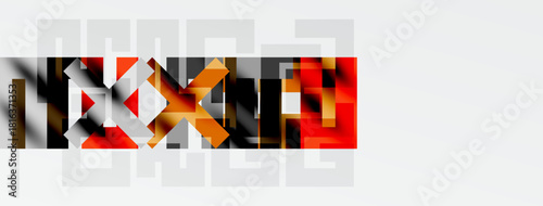 Abstract geometric shapes, muted colors, layered design. Text partially visible, modern aesthetic, simple composition.