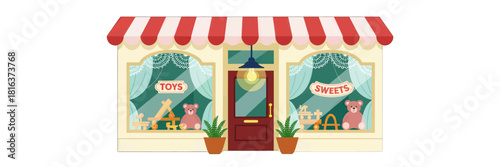 Charming Toy and Sweets Shop with Festive Display