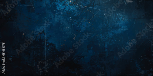 Abstract dark blue textured background with soft, cloudy, and organic surface. Natural grunge appearance with smooth tonal texture.Distressed Wall Surface with Subtle Spotlight Effect.