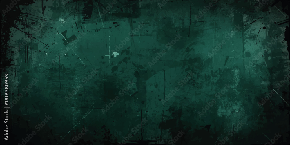 Obraz premium Abstract dark green textured background with soft, cloudy, and organic surface. Natural grunge appearance with smooth tonal texture.Distressed Wall Surface with Subtle Spotlight Effect.