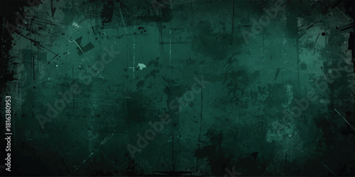 Abstract dark green textured background with soft, cloudy, and organic surface. Natural grunge appearance with smooth tonal texture.Distressed Wall Surface with Subtle Spotlight Effect.