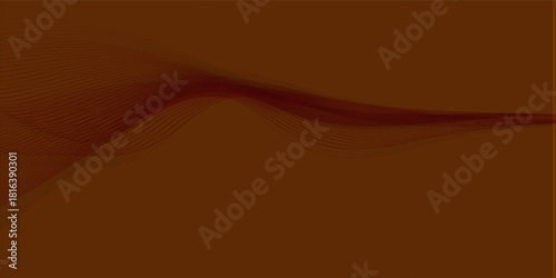 Vector abstract red background with dynamic red waves, lines and particles.