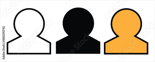 User profile icons in diverse colors and styles,