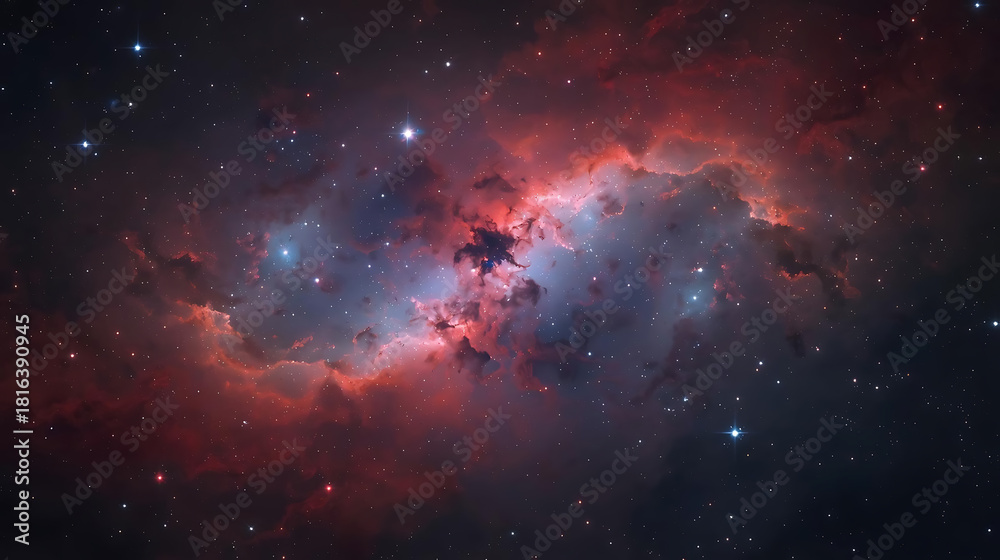 Fototapeta premium Ethereal Blue Cosmic Cloud