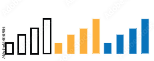 Free Download Colorful bar graph representing data or signal, - GFXLoad