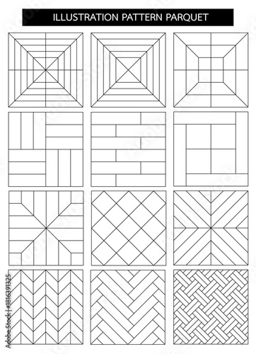 Vector illustration pattern parquet for room, Seamless pattern for floors.