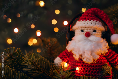 Soft neutral Christmas background with toys