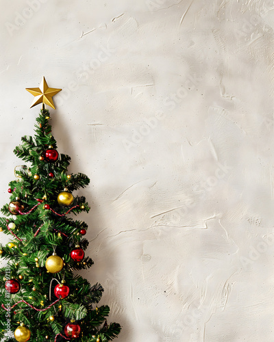 Cozy Christmas atmosphere with classic ornaments