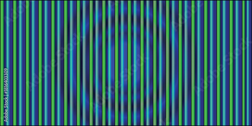 Iridescent glass texture with vertical ribbed lines and soft blue, amber, violet gradient ripple. Holographic distortion, modern translucent surface, futuristic vector