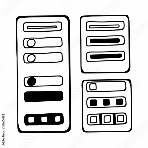 Hand drawn user interface elements and controls for web design