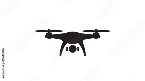 Drone icon for aerial photography and videography, minimalist vector symbol