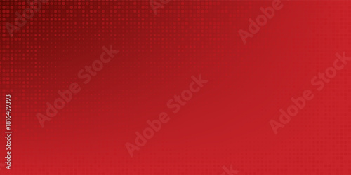 Red diagonal geometric shape with halftone. Modern fiber textured vector dots