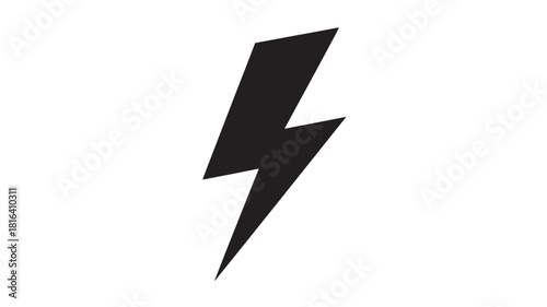 Electricity bolt icon for energy and power concepts, flat vector symbol