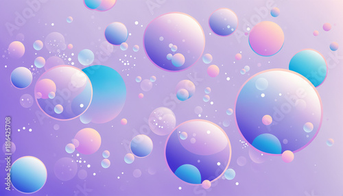 blue and purple floating sp...