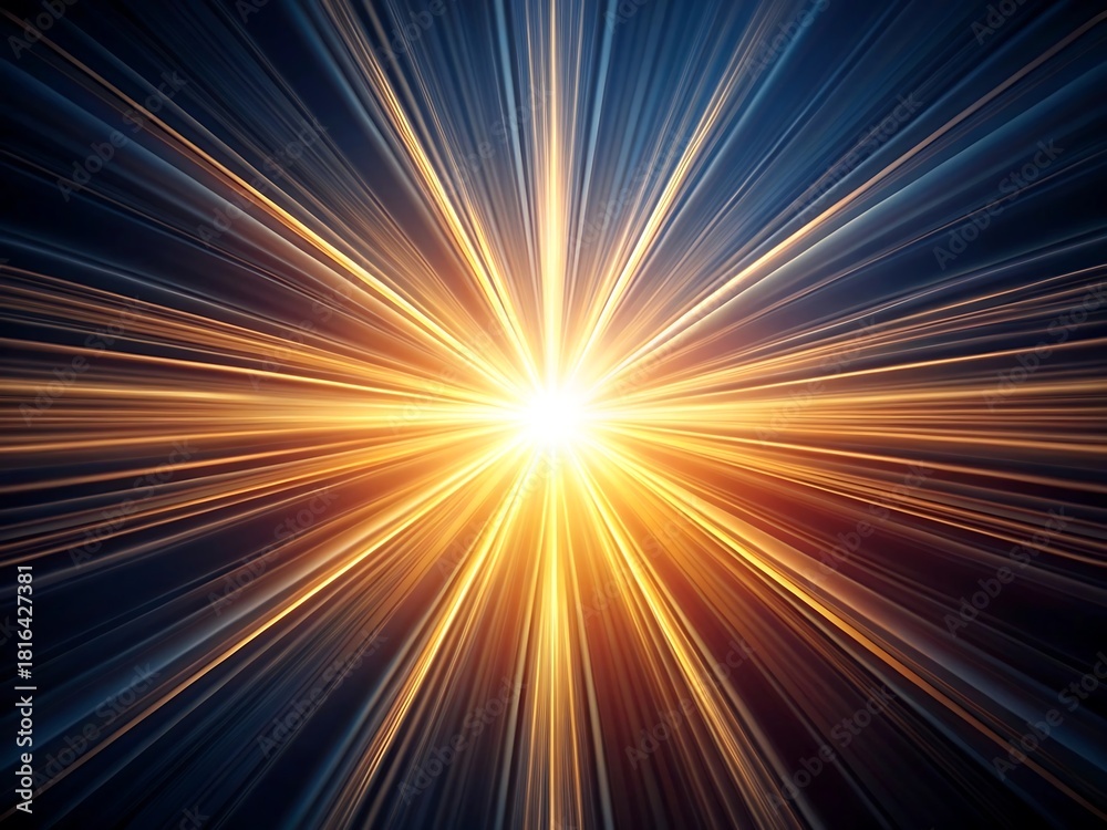 Obraz premium Bright light explosion with radiating rays