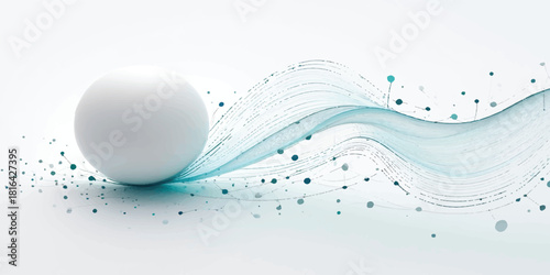 Abstract blue wave background with clean, clear liquid motion, splash, and transparent bubbles vector illustration