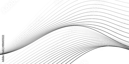Abstract lines black white curved flowing pattern for design projects this features sleek lines conveying movement and minimalist elegance perfectly suited for modern aesthetics