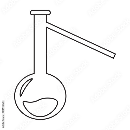 Distillation Flask line icon