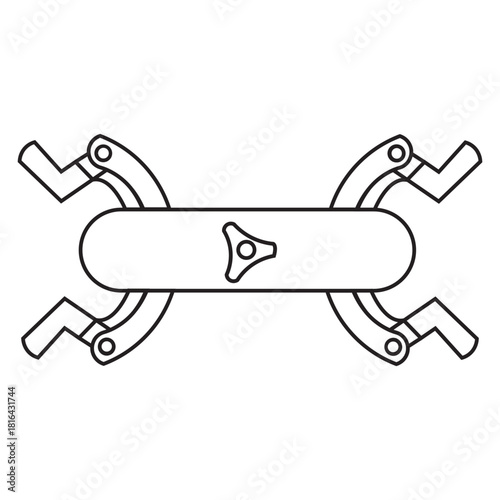 Burette Clamp Laboratory Equipment line icon
