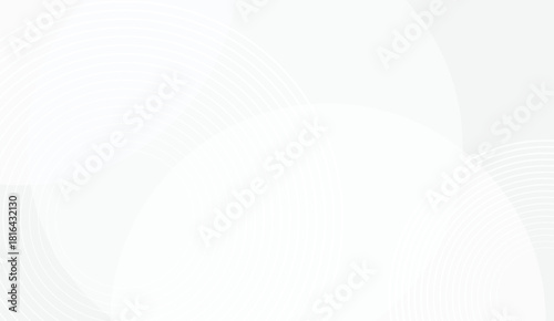 Abstract Circles, White and Gray, Circular Patterns, Overlapping Shapes, for Backgrounds and Presentation Designs for a Minimalist and Clean Aesthetic, 175 characters
