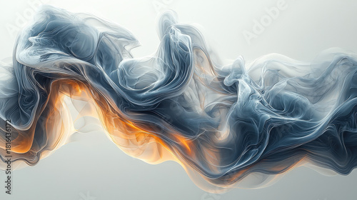 Dynamic fluid motion abstract digital space visual art futuristic environment close-up perspective creative concept
