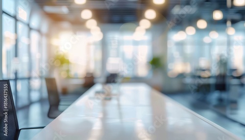 Wallpaper Mural Modern Office Interior Conference Meeting Room with Blurred Background and Natural Light from Low Angle Torontodigital.ca