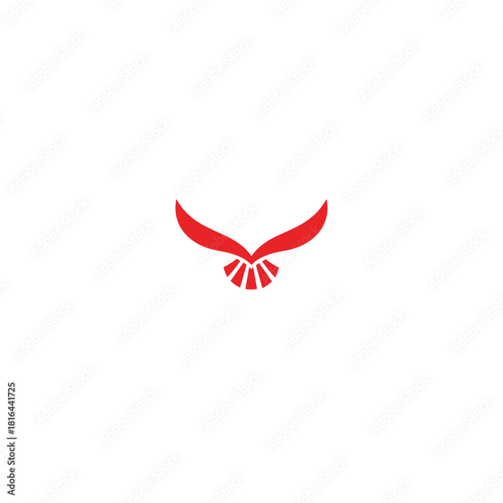 Obraz premium Bird wings logo Icon flat vector design