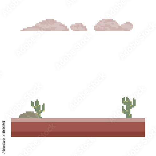 desert terrain retro pixel art