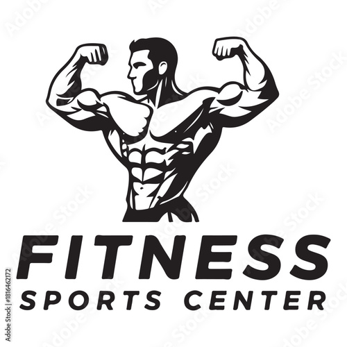 Fitness gym logo vector design