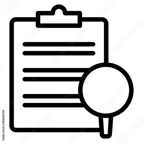 Document analitics  icon vector illustration