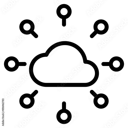 Network diagram  icon vector illustration
