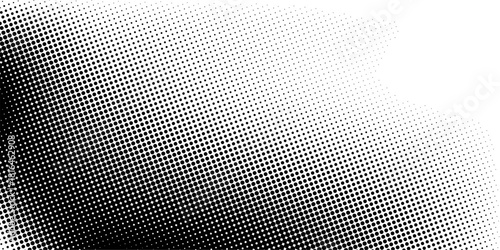 Dotted gradient vector illustration, white and black halftone background, horizontal seamless dotted lines, monochrome dots texture backdrop, retro effect. modern