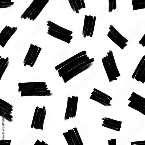 Seamless pattern with hand drawn scribble smears