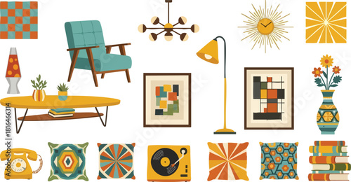 Mid-Century Modern Furniture and Decor Collection for Retro Style