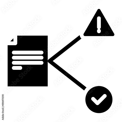 Division problem Icon Glyph Element For Design Vector Illustration