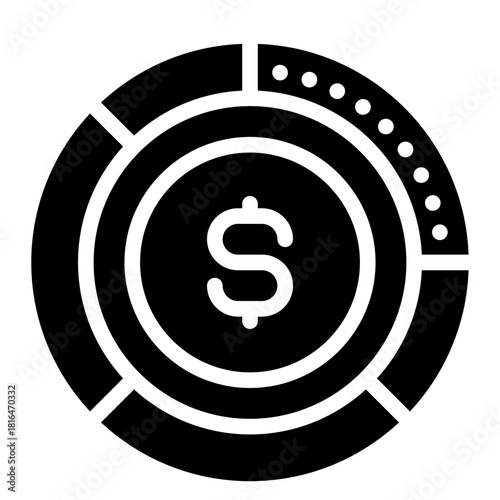 Budget belance  Icon Glyph Element For Design Vector Illustration