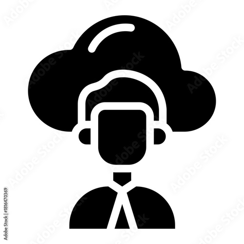 Outsource management Icon Glyph Element For Design Vector Illustration